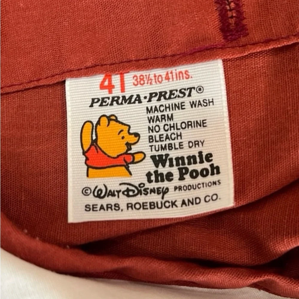 VINTAGE Disney Winnie The Pooh Sears Roebuck & Co Dress Smocked 70s Size 4T